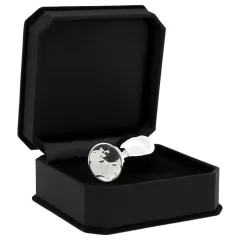 Rimba XS - Transparent Gem Metal Anal Plug (Silver)