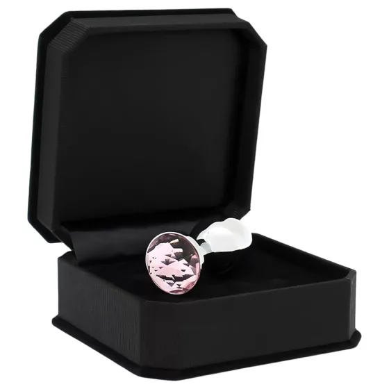 Rimba XS - Pink Gem Metal Anal Plug (Silver)
