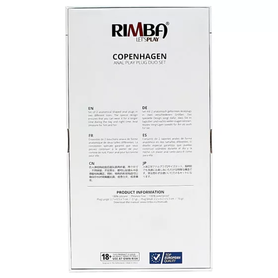 Rimba Copenhagen - Black Anal Plug Set (2 pieces)