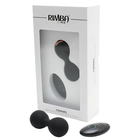 Rimba Cannes - Rechargeable Radio-Controlled Vibrating Egg (Black)