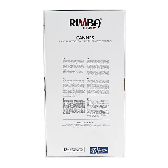 Rimba Cannes - Rechargeable Radio-Controlled Vibrating Egg (Black)