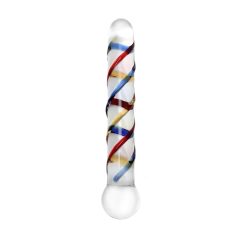 Rimba Rachella - Dual Glass Dildo (Clear & Colorful)