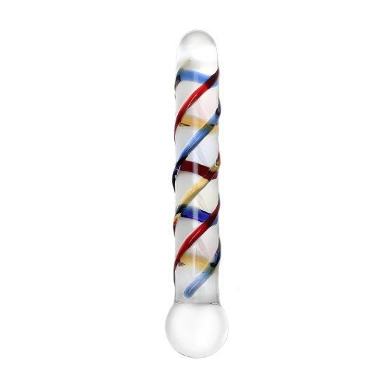 Rimba Rachella - Dual Glass Dildo (Clear & Colorful)