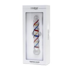 Rimba Rachella - Dual Glass Dildo (Clear & Colorful)