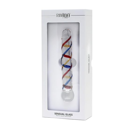 Rimba Rachella - Dual Glass Dildo (Clear & Colorful)