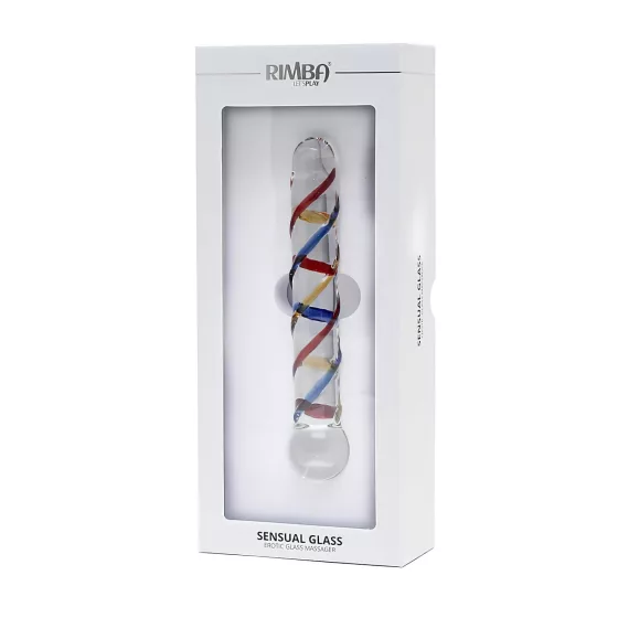 Rimba Rachella - Double Glass Dildo (Clear - Colorful)
