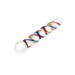 Rimba Rachella - Dual Glass Dildo (Clear & Colorful)