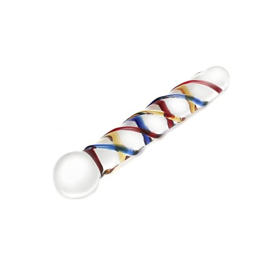 Rimba Rachella - Dual Glass Dildo (Clear & Colorful)
