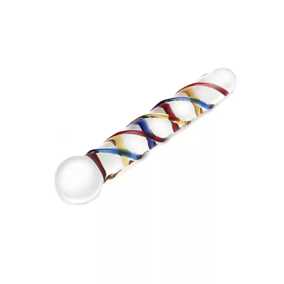 Rimba Rachella - Double Glass Dildo (Clear - Colorful)