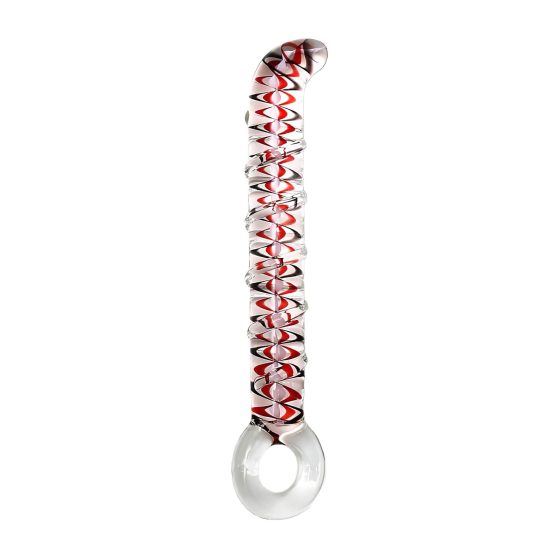 Rimba Sammy - Textured Glass G-Spot Dildo (Transparent)
