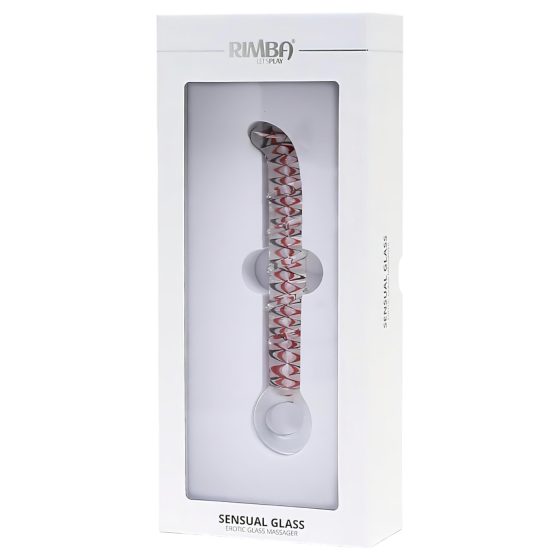 Rimba Sammy - Textured Glass G-Spot Dildo (Transparent)