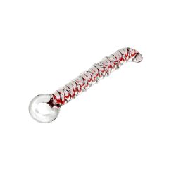 Rimba Sammy - Textured Glass G-Spot Dildo (Transparent)
