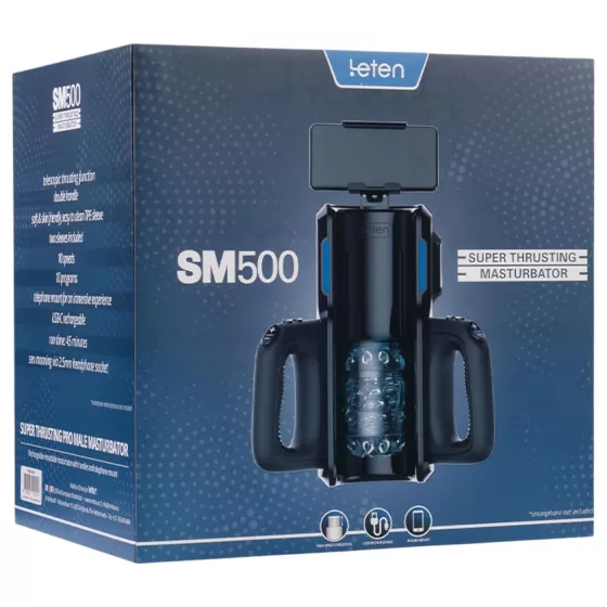 LETEN SM 500 - Up-Down Motion Masturbator with Phone Holder (Black)