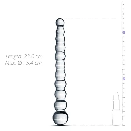 Gildo Glass No. 20 - Beaded Glass Dildo (Clear)