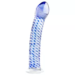 Gildo Glass No. 5 - Spiral Glass Dildo (Clear Blue)