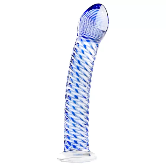 Gildo Glass No. 5 - Spiral Glass Dildo (Clear Blue)