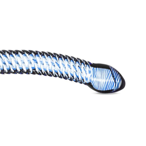 Gildo Glass No. 5 - Spiral Glass Dildo (Translucent Blue)