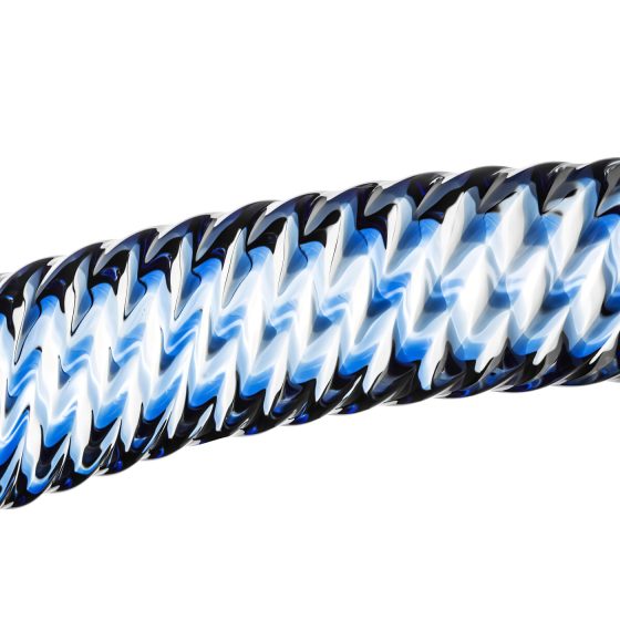 Gildo Glass No. 5 - Spiral Glass Dildo (Translucent Blue)
