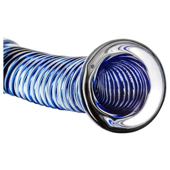 Gildo Glass No. 5 - Spiral Glass Dildo (Clear Blue)