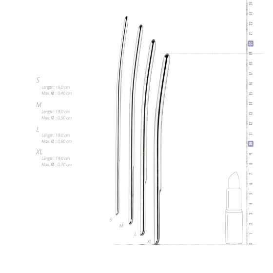 SINNER 175 - Steel Urethral Dilator Set (4 Pieces) - Beginner-Friendly
