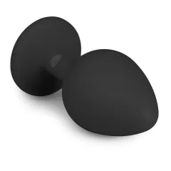 Easytoys Diamond - Black Medium Anal Plug with White Gem