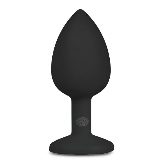 Easytoys Diamond - Black Small Anal Plug with White Gem