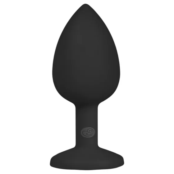 Easytoys Diamond - Black Small Anal Plug with White Gem