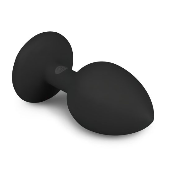 Easytoys Diamond - Black Small Anal Plug with White Gem