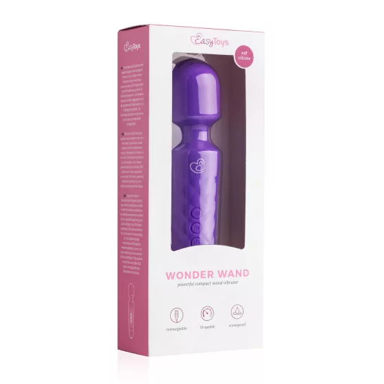 EasyToys Mini Wand - Rechargeable Massager Vibrator (Purple)