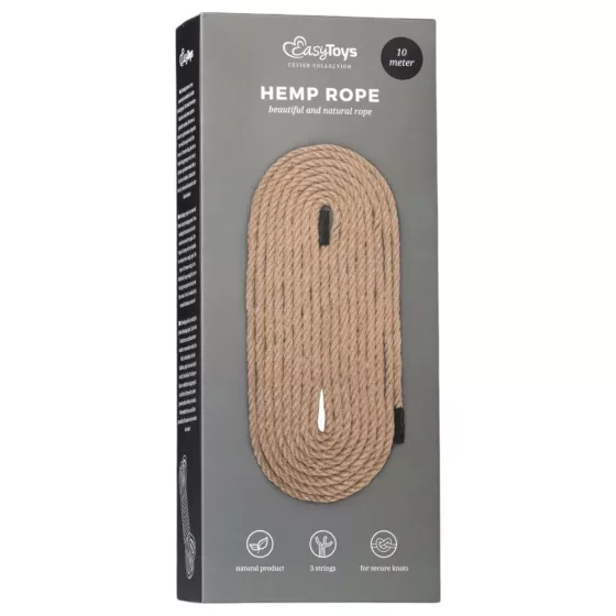 Easytoys Hemp Rope - hemp bondage rope (10 m, natural)