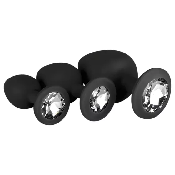 Easytoys Diamond - Black Anal Plug Set