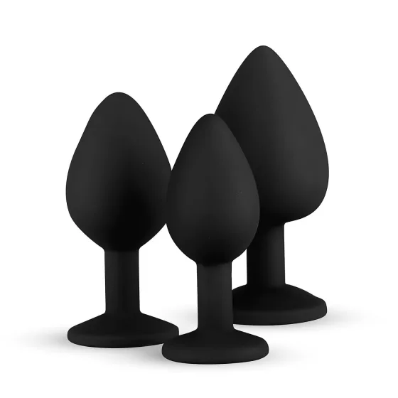 Easytoys Diamond - Black Anal Plug Set