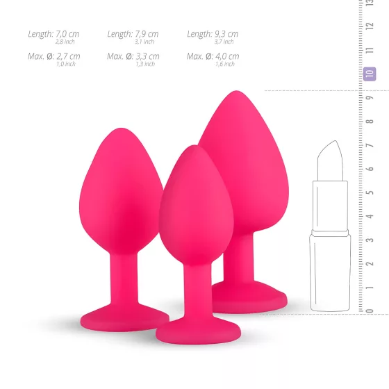 Easytoys Diamond - Pink Anal Plug Set