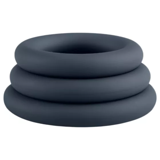 Boners - 3-Piece Penis Ring Set (Gray)