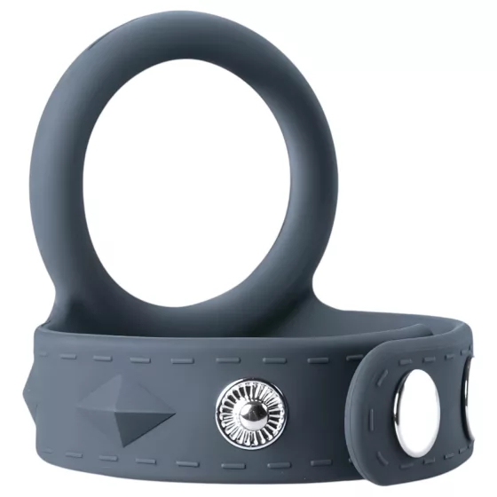 Boners Strap L - Dual Penis & Testicle Ring (Gray)