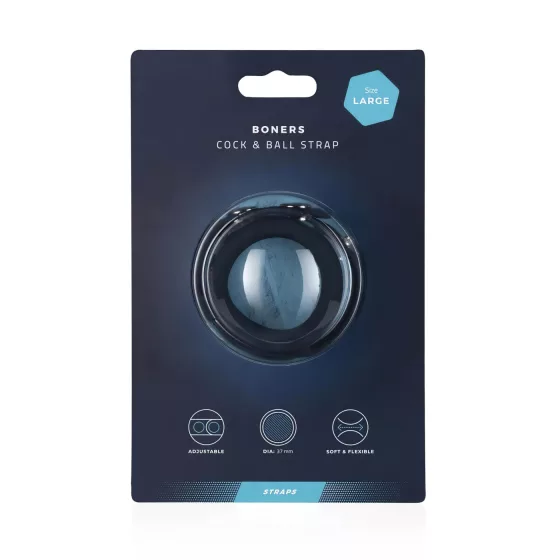 Boners Strap L - Dual Penis & Testicle Ring (Gray)