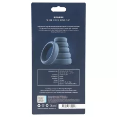 Boners Silicone Cock Ring Set - 6pcs (Gray) 