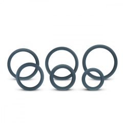 Boners - flat penis ring set - 6pcs (grey)