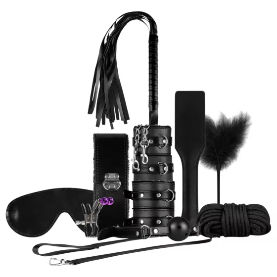 Advanced BDSM Kit - 14 Piece (Black) 