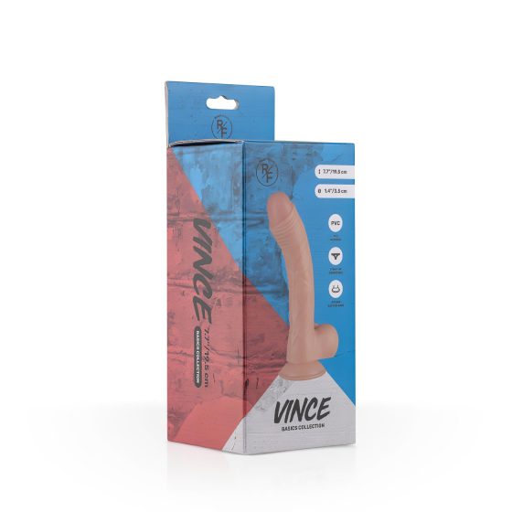 Real Fantasy Vince - Natural 19.5cm Dildo with Detailed Texture