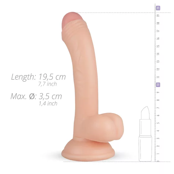 Real Fantasy Vince - Natural 19.5cm Dildo with Detailed Texture