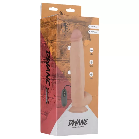 Real Fantasy Dwane - Rechargeable Lifelike Vibrator - 31cm (Natural)
