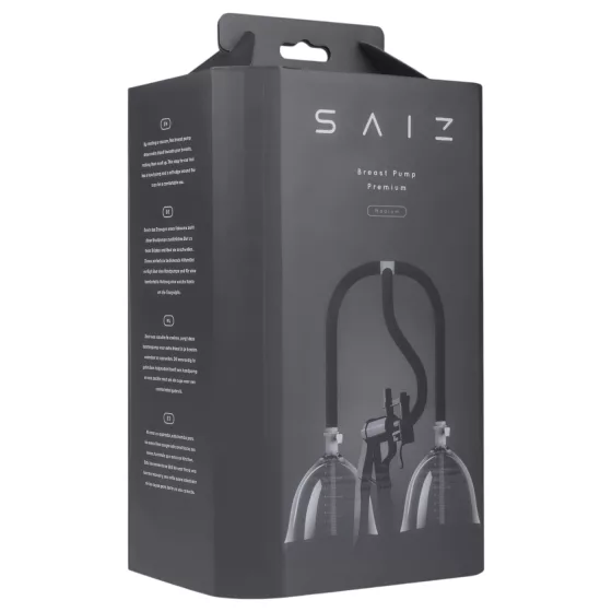 Saiz Premium Dual Breast Pump - Compact (Clear-Black)
