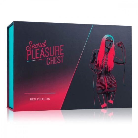 Secret Pleasure Chest - advanced BDSM set - 10 pieces (red)