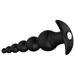   Cheeky Love - Rechargeable Beaded Anal Vibrator with Remote (Black)