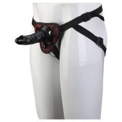 Dreamtoys Blaze - strap-on dildo with harness (black)