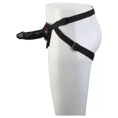 Dreamtoys Blaze - strap-on dildo with harness (black)