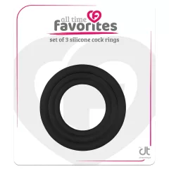 All Time Favorites - 3-Piece Penis Ring Set (Black)