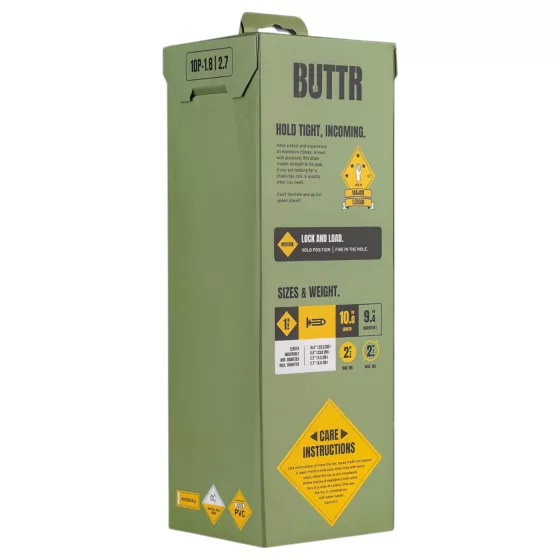 BUTTR 10 Pounder - Suction Cup Large Dildo (Black)