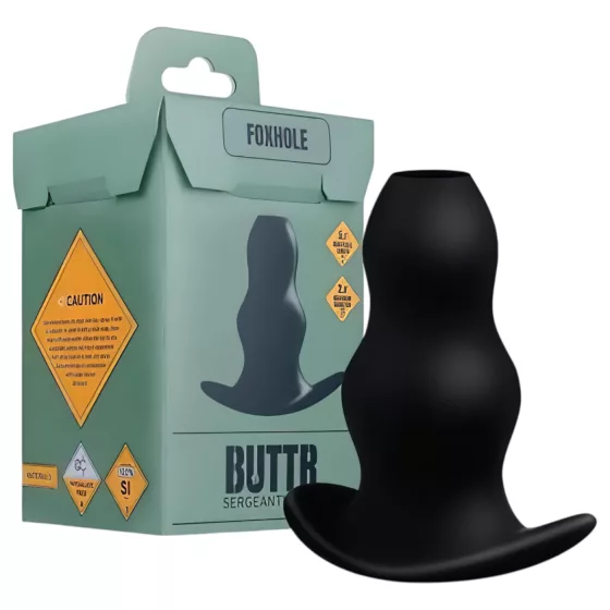BUTTR Foxhole - Hollow Anal Expander Dildo (Black)